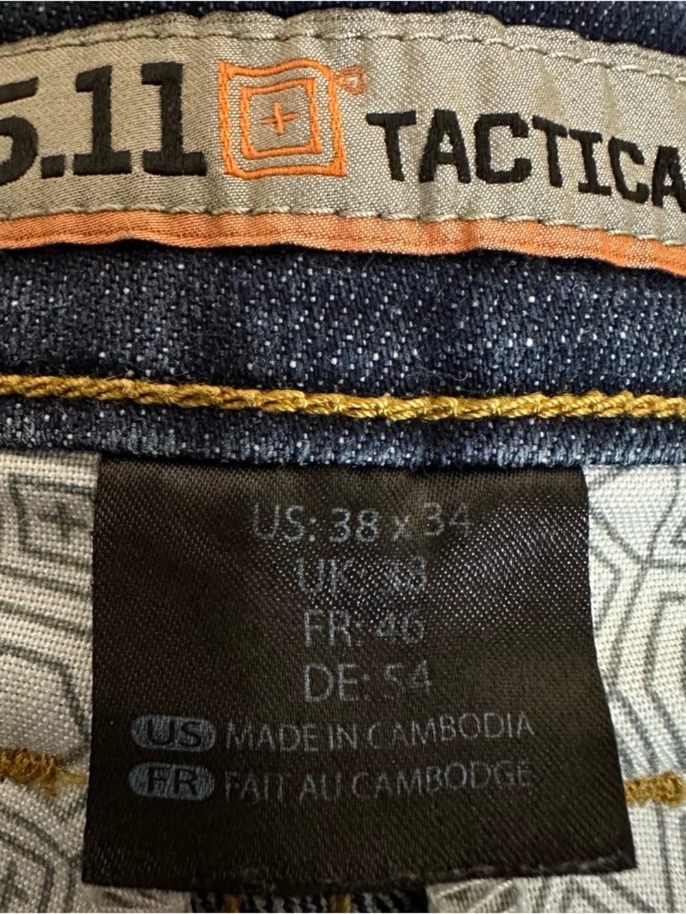 5.11 Men’s Tactical Defender-Flex Straight Leg Jeans in Dark Wash Indigo Size 38 - Picture 2 of 9